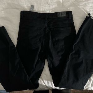 Black straight leg stratavarius jeans